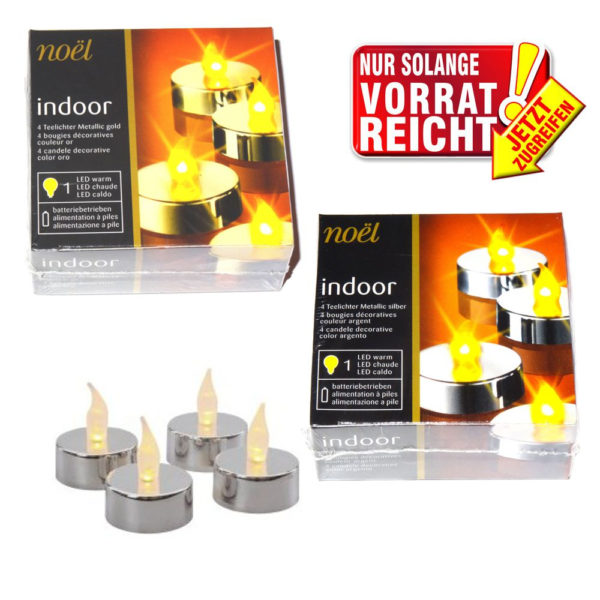 Teelichter LED 4er-set