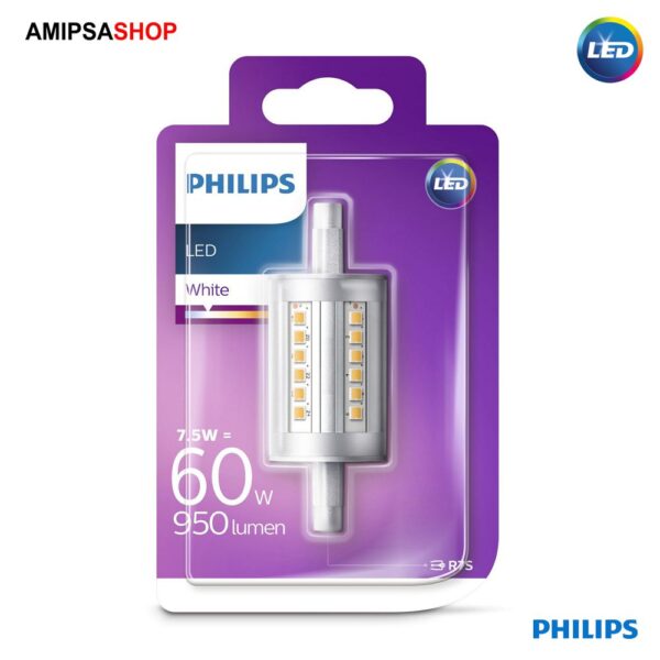 Philips LED R7S 7.5W 78mm White 8718696713402