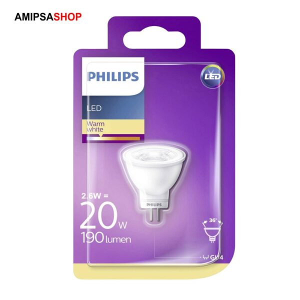 Philips 8718696708668 GU4 2.6W 20W 190lumen 36°