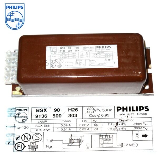 Philips BSX 90H26 vsa voor SOX-E 66 SOX 90W