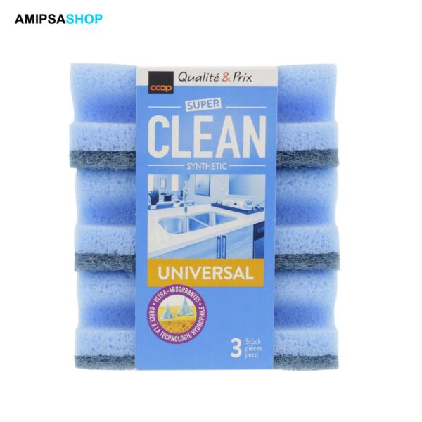 Clean Universal Hydro Synthetic Sponge 3-pack
