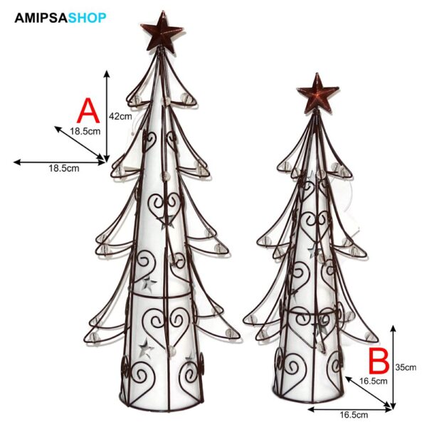 Teelichthalter Weihnachtsbaum Keramik Metall