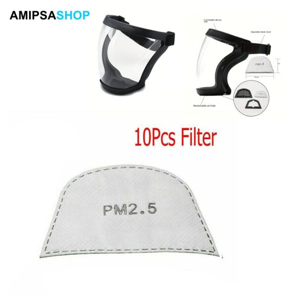 P.M 2.5 Filter Vollgesichtsschutz Maske Vizer