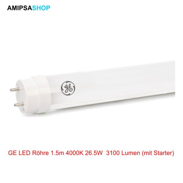 GE LED Röhre 1.5m 4000K 26.5W 3100 Lumen (mit Starter)