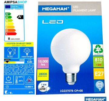 Megaman LED E27 Globeform 95 7.8W 810lm 2800K 360°