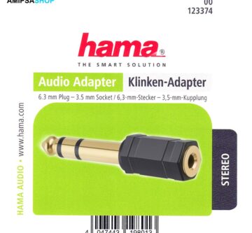 HAMA Audio Adapter 6.3mm Stecker 3.5mm Buchse