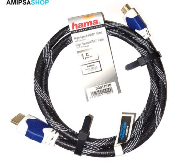 Hama High Speed HDMI Verbindungskabel mit Ethernet Stecker vergoldet 1.5 m