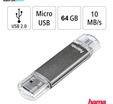 Hama USB Stick Laeta Twin USB 2.0 64GB 10MB-s