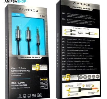 Vivanco Premium Audio Kabel Cinch Klinke 1.2m