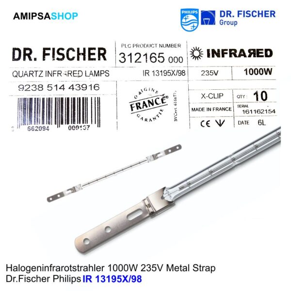 Dr Fischer 13195X/98 1000W 235V Quartz Infrared