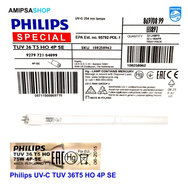 Philips UV-C TUV 36T5 HO 4P SE 75W