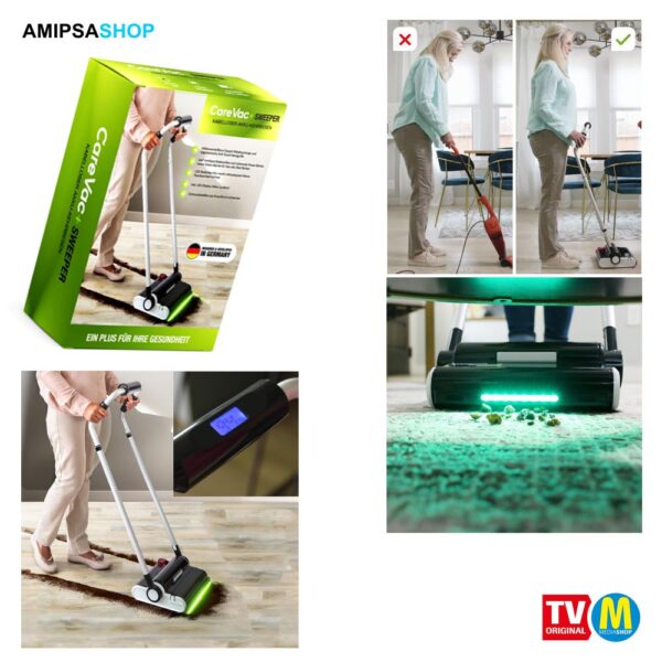 Twin Grip Sweeper Akkubesen mit Doppelstange