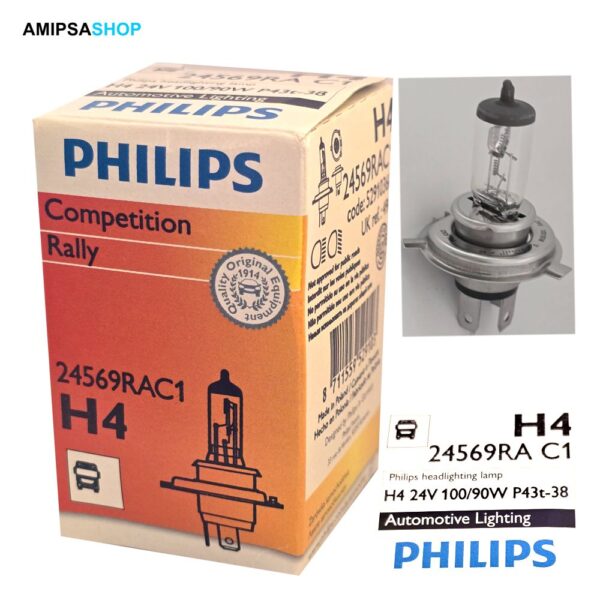 PHILIPS H4 24569RAC1 H4 24V 100 90W P43t-38