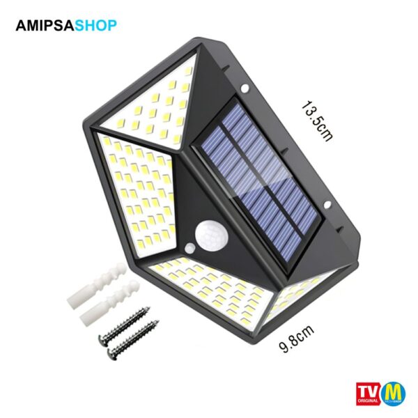 Solarlampe mit Bewegungsmelder 100 LED