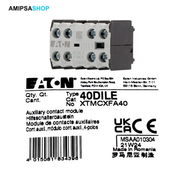 EATON 40DILE 010304 XTMCXFA40