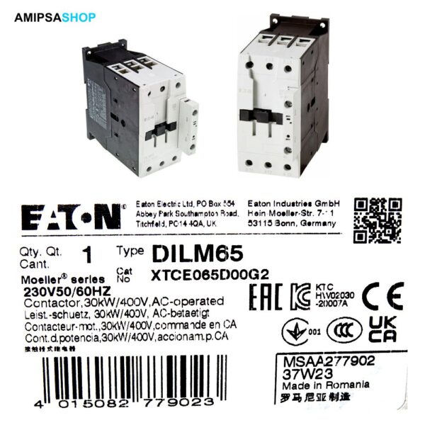 Eaton DILM65 Schütz 230VAC Leistungschütz 30KW