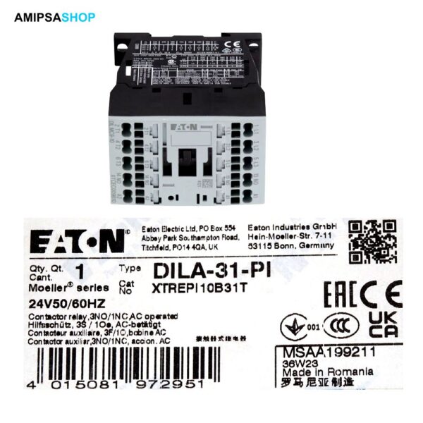 Eaton Hilfsschütz DILA-31-PI, 24V 50/60Hz, 4015081972951 