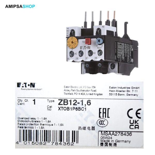 Eaton Motorschutzrelais ZB12-1.6