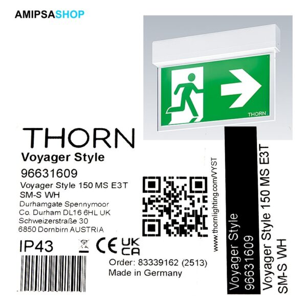 Thorn Voyager Style 150 MS E3T SM-S WH