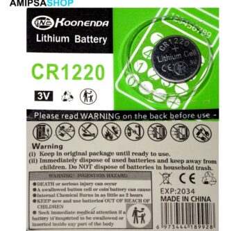 Knopfzelle Lithium CR1220 3V 45mAh