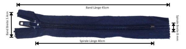Reissverschlüsse Metall 40cm – Bild 3