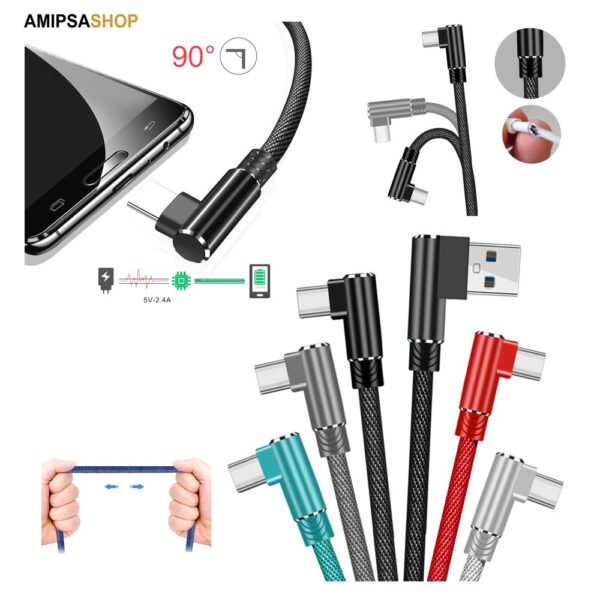 USB Kabel 90 Grad Typ-c 2m