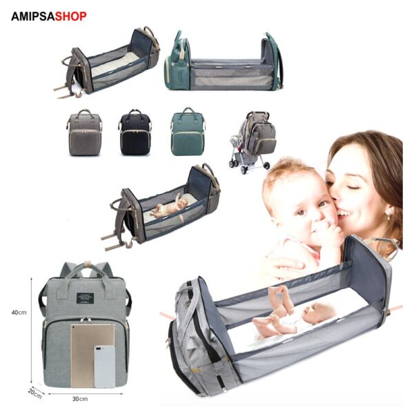 Baby Wickeltasche Bett 4-in-1 Baby Rucksack