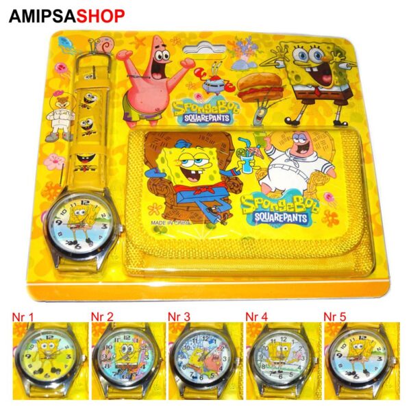 Kinderuhr mit Geldbörse SpongeBob