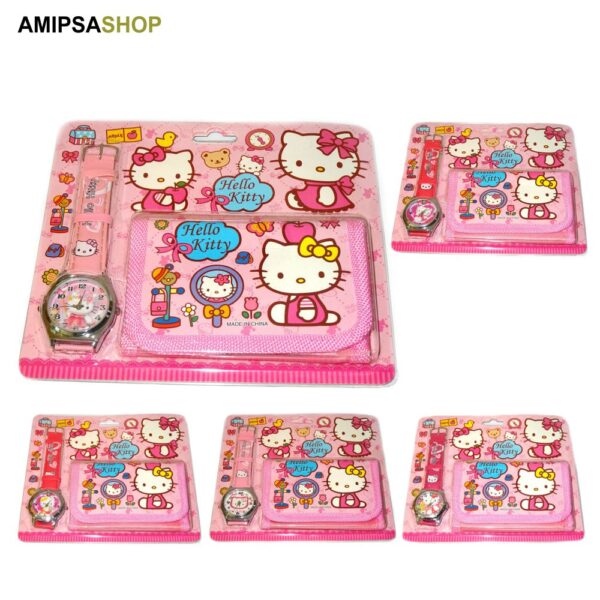 Kinderuhr mit Geldbörse Hello Kitty