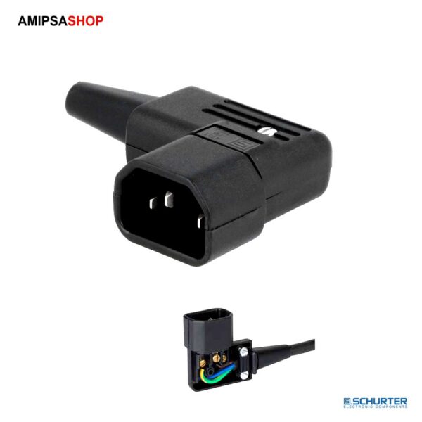 Kaltgerätestecker C14 Winkelstecker