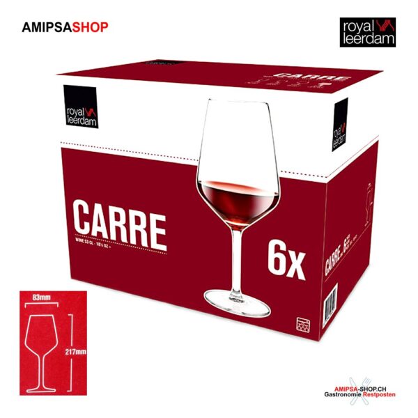 Royal Leerdam 6 White Wine Glasses Carré 37cl