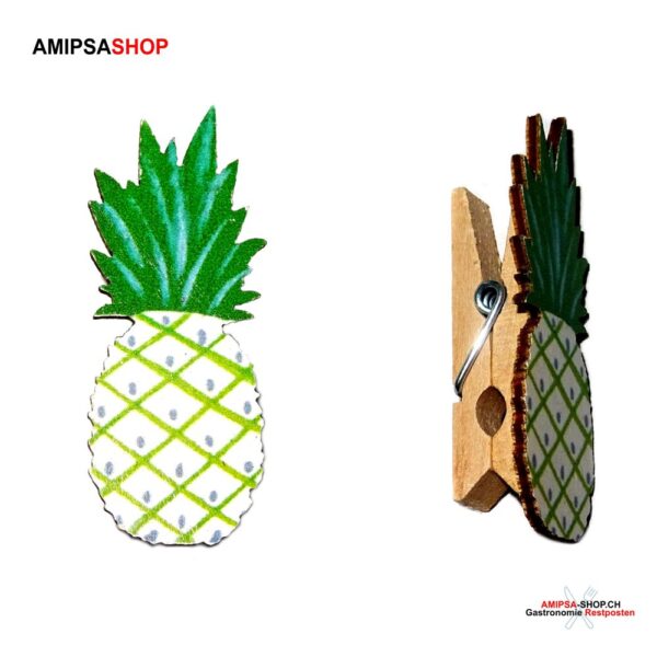 Dekoklammern Holzklammer Ananas
