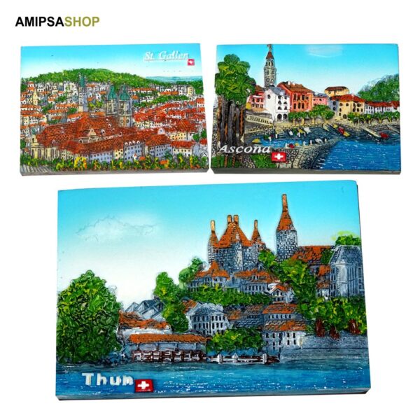 3D Magnet Thun Ascona St. Gallen Bern