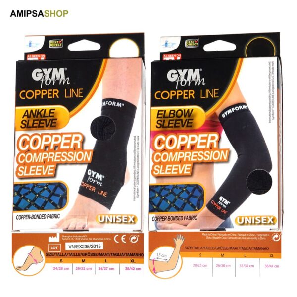 Gymform COPPER LINE Knöchel Kompressionsstrumpf Gelenk