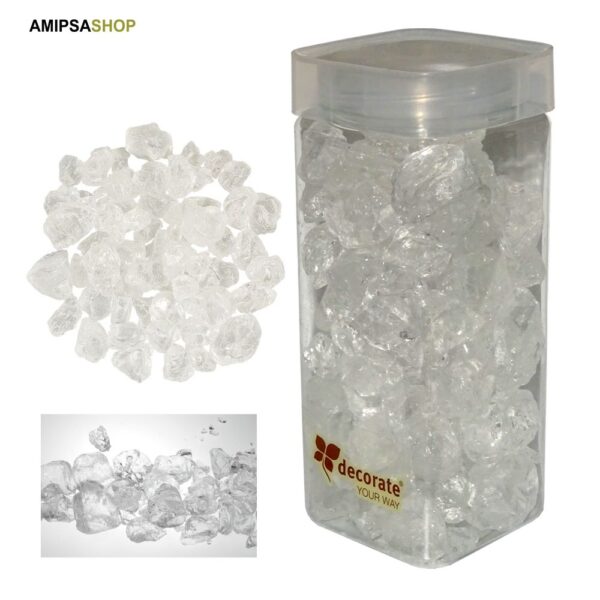 Glassteine 25-30 mm natur decorate