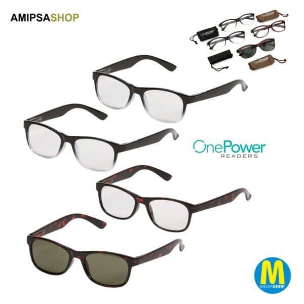 One Power Readers Lesebrille - 4er Pack für Damen & Herren mit Federscharnier