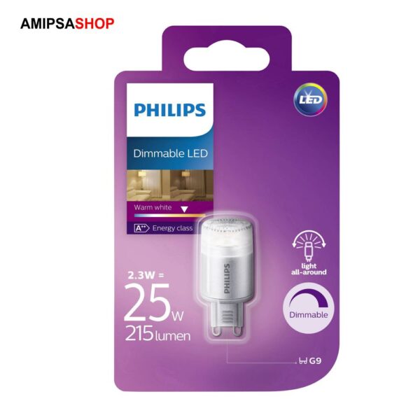 Philips LED G9 Leuchtmittel 204lm 2.5W Dimmbar