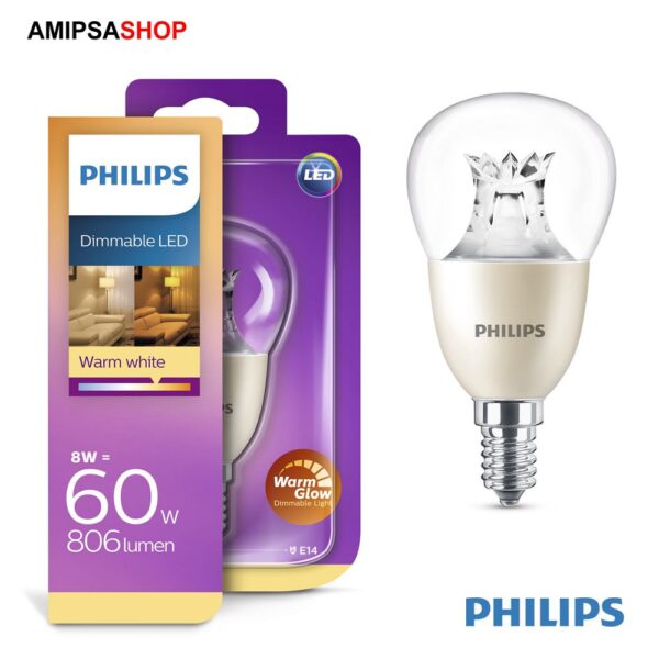 PHILIPS LED Tropfenlampe 8W E14 220-240V