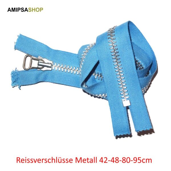 Reissverschlüsse Metall 42-48-80-95cm
