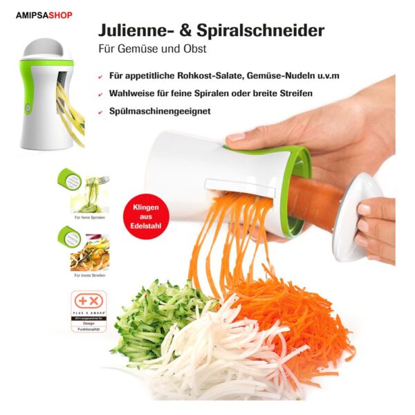GOURMETmaxx Julienne und Spiralschneider