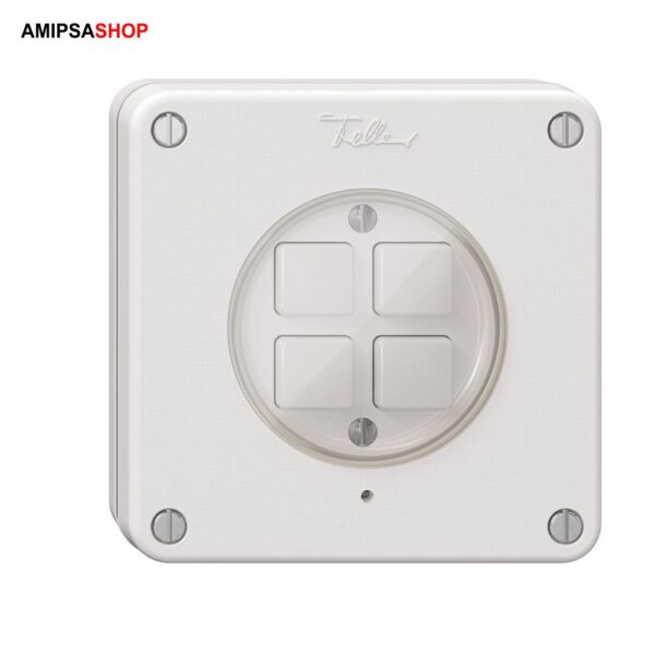 KNX-Taster 4×NEVO RGB mit Temperaturfühler weiss