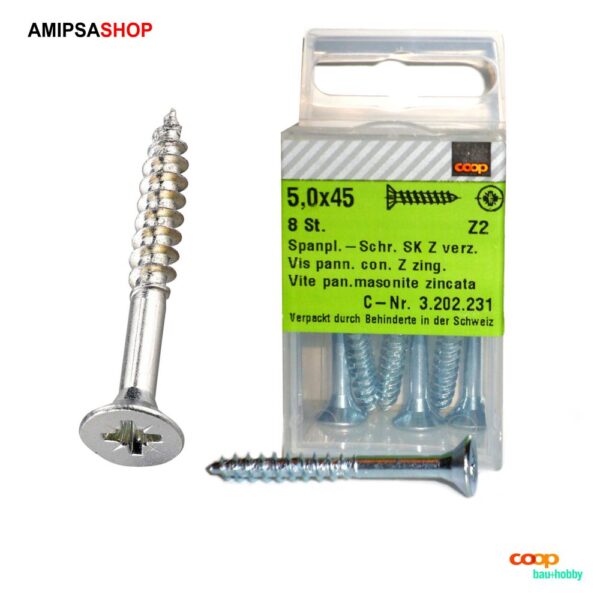 Spanplattenschraube SK Z 3.5×35mm Z2 Verzinkt 8 Stück