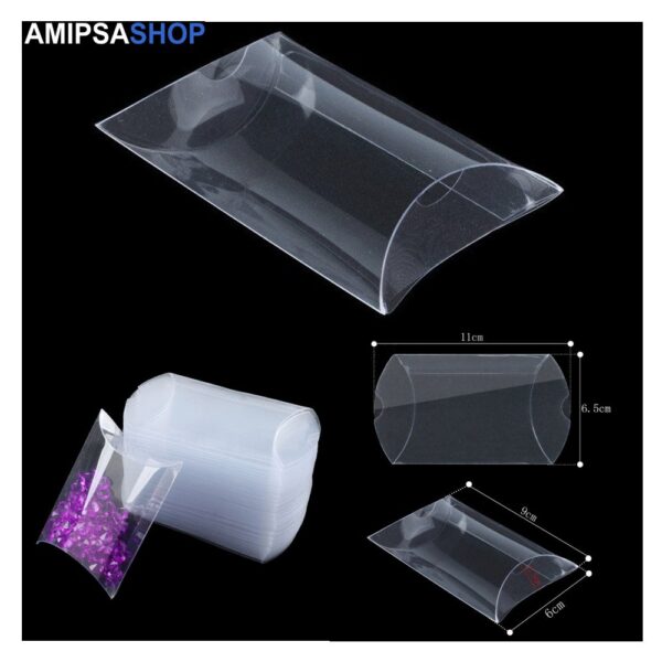 Geschenkbox Verpackung Kissen Form Transparent