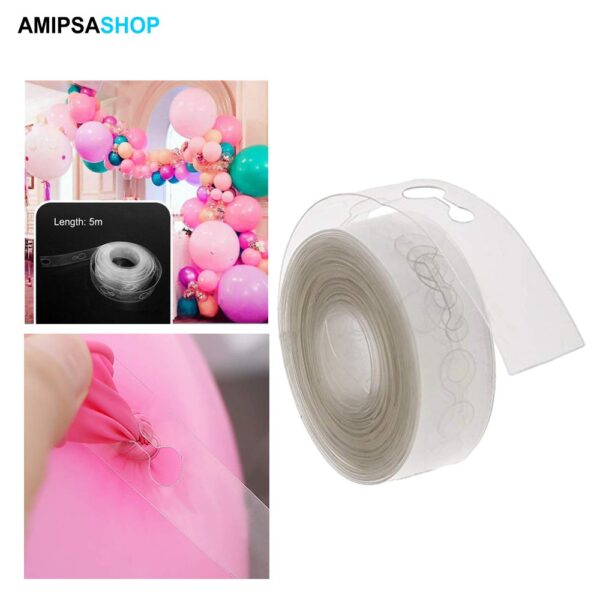 Ballongirlande Band 5m Transparent