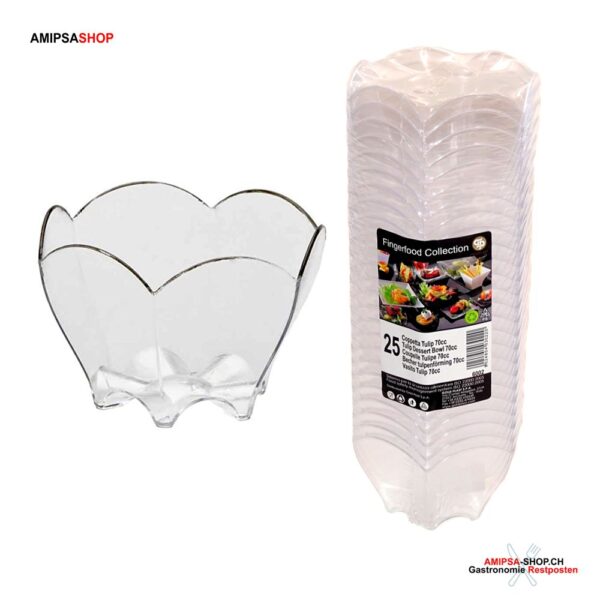 Fingerfood Becher Tulpenförmig 70cc