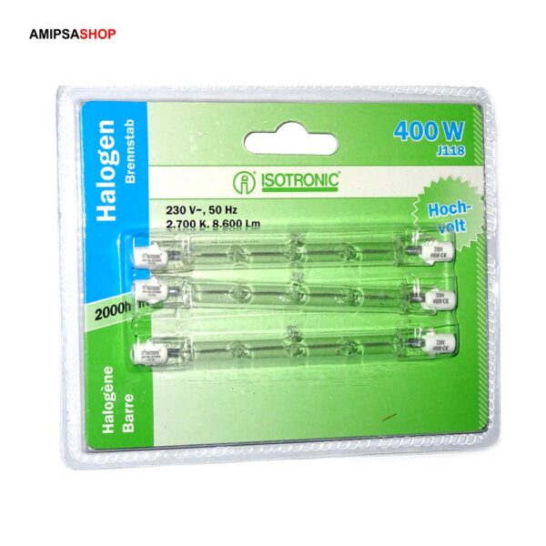 Halogenbrennstab 400W R7s 118mm 400w 3er Set