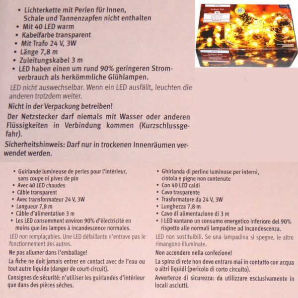 Lichterkette 40 LEDs – Bild 2