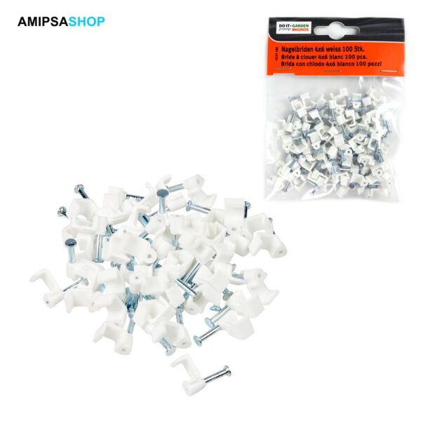 Nagelbriden Set weiss 4 x 6 mm 100 Stück
