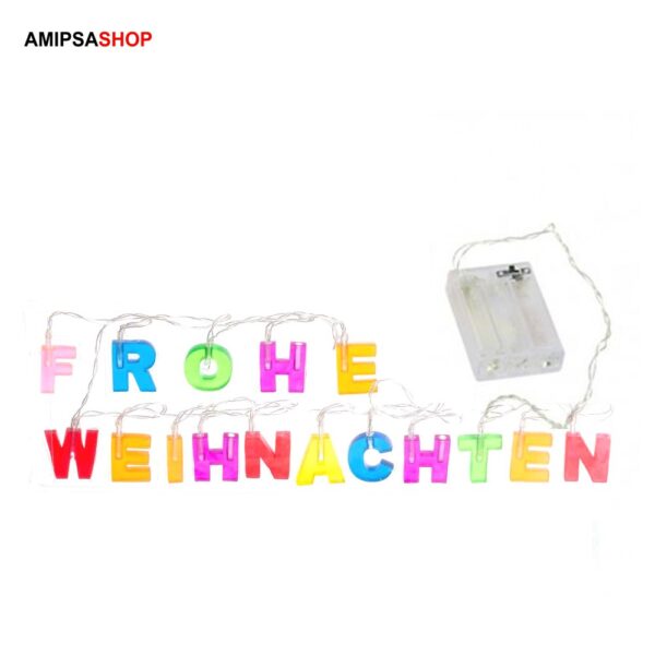 LED Lichterkette Frohe Weihnachten