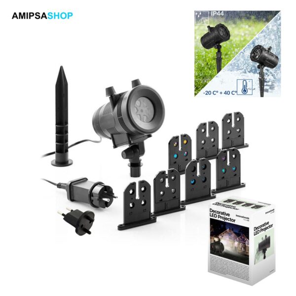 Outdoor Wand LED Projektor mit 7 verschiedenen Motiven